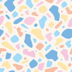 colorful abstract seamless pattern design, cute abstract shape background vector