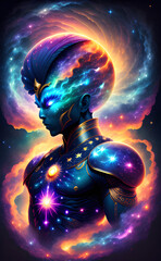Alien god of the universe and cosmos