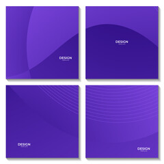 set of abstract purple wave colorful background