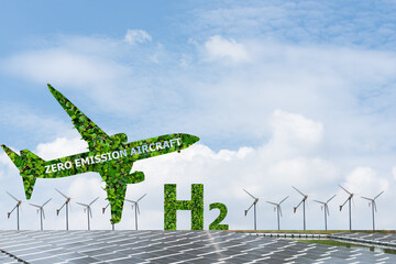 Aircraft is powered by hydrogen energy, loves the planet, and emits zero.