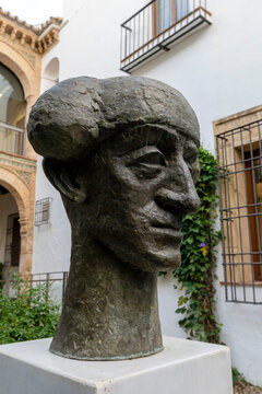 Bust of the Famous Bullfighter Manolete, Bullfighting Museum of Cordoba, Cordoba, Andalusia, Spain