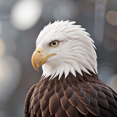 Obraz premium portrait eagle close up and flying created with AI generated