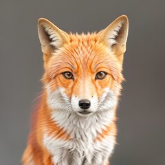 Fototapeta premium Portrait of a red fox, close up concept created with AI generated