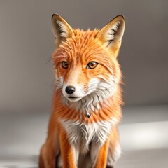 Obraz premium Portrait of a red fox, close up concept created with AI generated