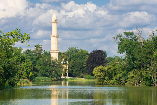 Minaret, Lednice-Valtice Cultural Landscape, UNESCO World Heritage Site, Lednice, Moravia