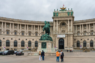 Prince Eugene monument in front of Hofburg, UNESCO World Heritage Site, Vienna, Austria