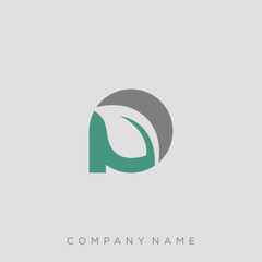 creative simple logo design P leaf