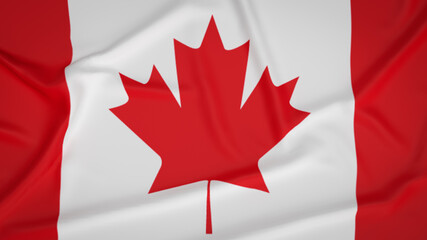 The Canada flag image 3d rendering