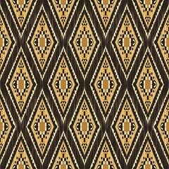 Ikat tribal Indian seamless pattern ethnic aztec fabric carpet mandala ornament native boho motif tribal textile geometric african american oriental tranditional vector illustrations embroidery styles