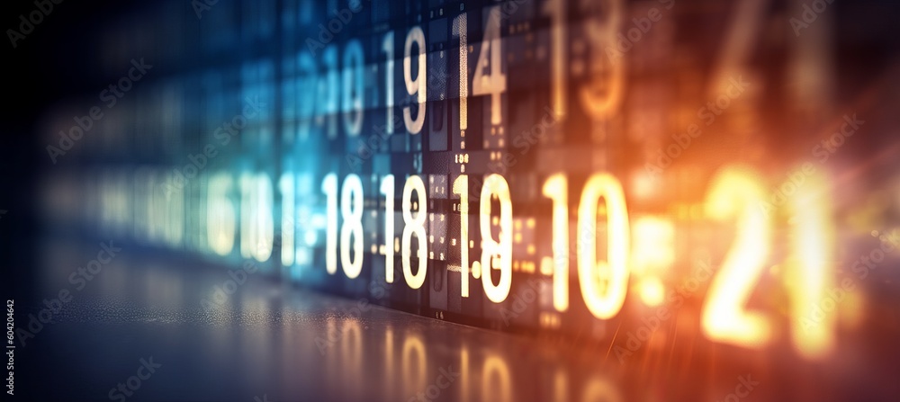 Aufkleber Matrix code number data technology machine learning visualization security background. Generative AI technology.
