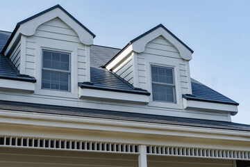 white house on the roof