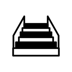 stair step icon solid style vector