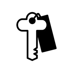 room key icon solid style vector