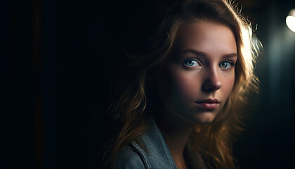 Fototapeta premium Beautiful young women exude confidence and elegance generated by AI