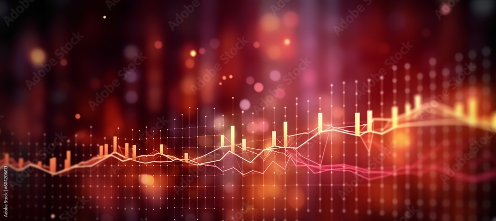 Poster finance crisis chart stock market business background. diagram indicator shiny glow data visualizati