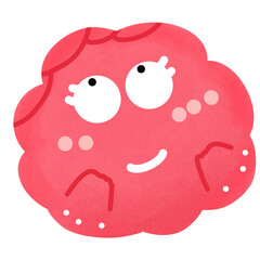 Watercolor cartoon rainbow friend cute