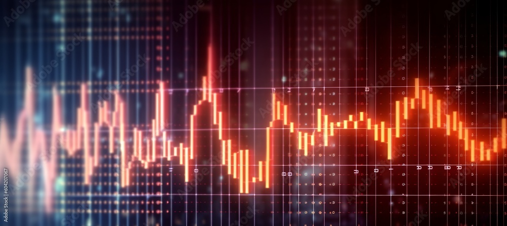 Poster business finance recession chart stock market analysis background. diagram bar indicator shiny glow 
