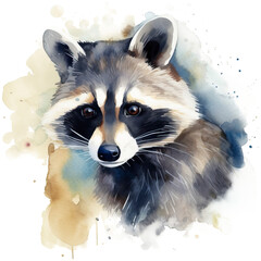 Raccoon watercolor png