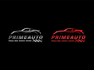 Automotive car logo isolated on black background