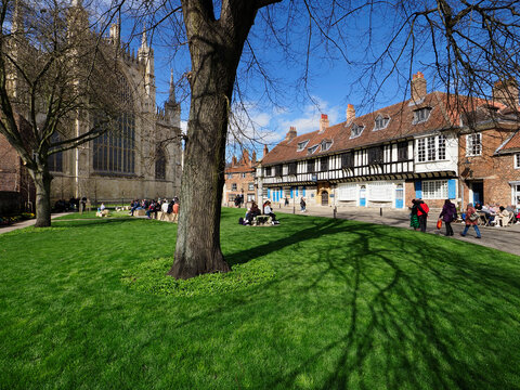 College Green and St. Williams College in Spring in York, Yorkshire, England, Unted Kingdom