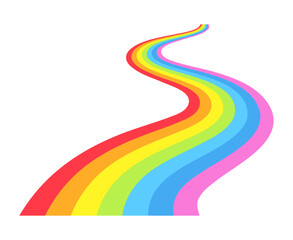 虹の曲がり道 - obrazy, fototapety, plakaty