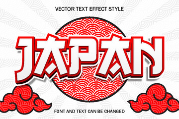 japan font typography editable text effect japanese style lettering template background design