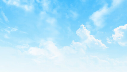 Blue sky with white clouds on a clear day