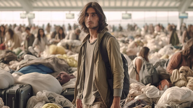 search and find luggage yourself, absolute chaos at the airport or elsewhere, fictitious events. Generative AI