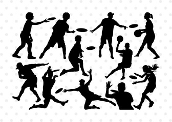 Ultimate Frisbee SVG, Ultimate Frisbee Silhouette, Frisbee Svg, Sport Svg, Frisbee Player Svg, Ultimate Frisbee Bundle