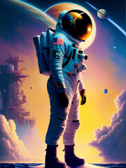 Astronaut created with Generative AI technology 