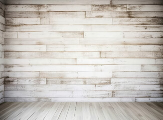 White Painted Wooden Walls With White Background, In The S