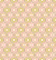 Japanese Cute Overlap Ellipse Vector Seamless Pattern