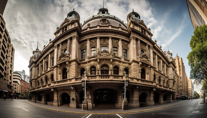 Obraz premium The iconic architecture of London St Paul Cathedral at dusk generated by AI