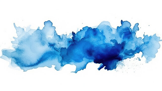 Abstract blue watercolor AI Generated Image