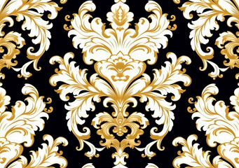 Seamless Pattern with Ornament Wallpaper With A White Scrolling Pattern