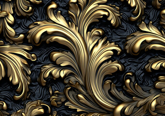 Decorative wallpaper golden background