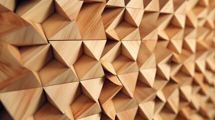 wooden wall Abstract triangle geometry pattern background