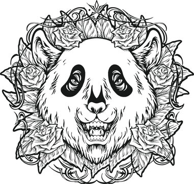 Mexican dead sugar bear head skull dia de los muertos logo illustrations monochrome for your work logo, merchandise t-shirt, stickers and label designs, poster, greeting cards adv