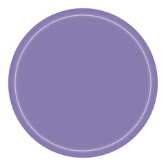 Purple Circle with Glowing White Line. Can be used as a Text Frame 