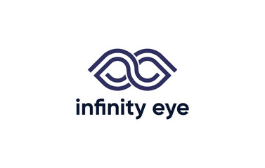 infinity eye minimalist logo design