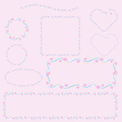 The moon and star  decor  border and line