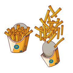 french fries vector illustration