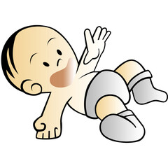 the illustration of baby child cartoon