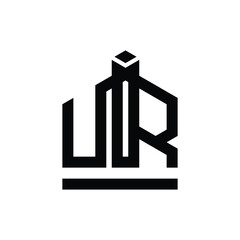 building logo template in monogram UIR letter