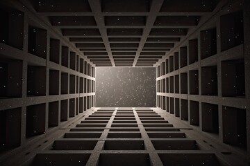 mysterious and spacious room with dark ambiance Generative AI