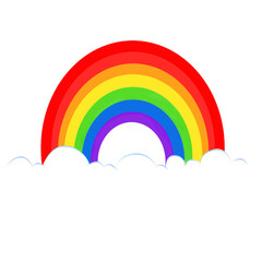 Beauty of Rainbow Colors in Delightful and Cute Drawings clip art element