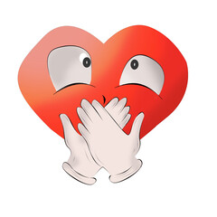 Capturing Emotions and Feelings Through Adorable red Heart Drawings element 