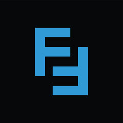 Fototapeta premium design a clever monogram logo with the letter F and number 2