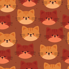 seamless pattern cartoon cat. cute animal wallpaper for textile, gift wrap paper
