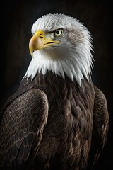 Obraz premium Majestic Eagle Perched on Branch 